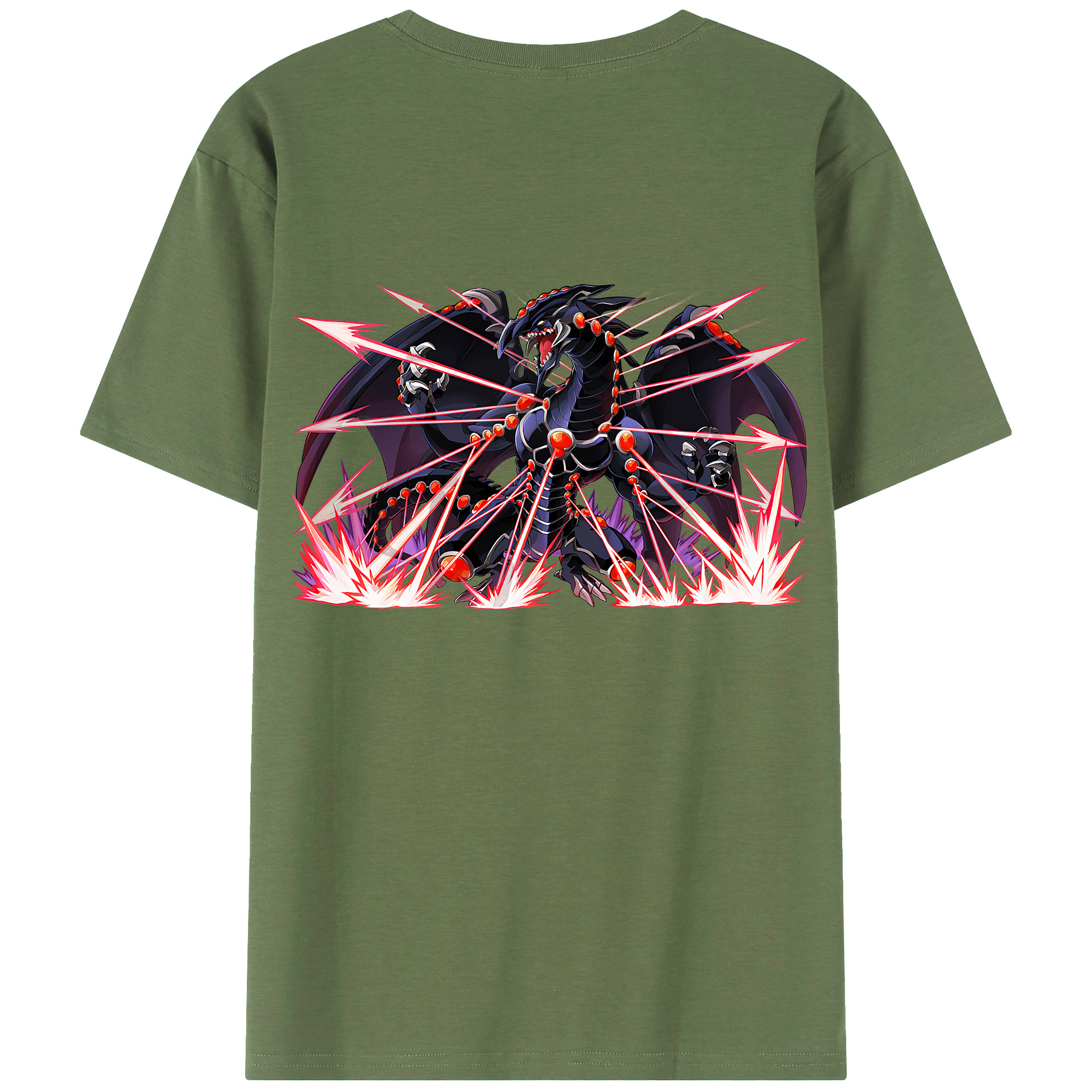 （画像用） 遊☆戯☆王 Yu-Gi-Oh! 綿100％ メンズ半袖Tシャツ（バックプリント） 通気性
